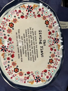 Natural Life, Live, Love, Laugh The Giving Piatto Piatto Ottime Condizioni - Foto 1 di 2