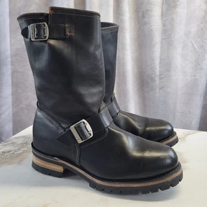 Skechers Engineer Biker Motorcycle Boots Men's 12 Black - Picture 1 of 16