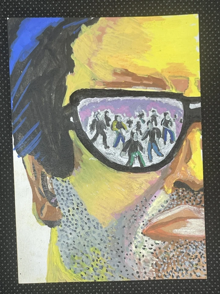 ACEO Original Acrylic Marker  Zombie Wasteland Horror Walking Dead 2.5x3.5 - Image 1 of 1