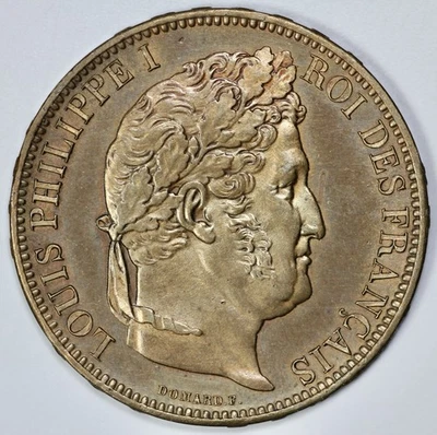 1831 Francia Louis Phillip 5 francos UNC visita a la Casa de la Moneda de Rouen Foto 1 de 4