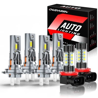 For BMW 323i 328i 335i 340i xDrive 6x 6000K LED Headlight Bulbs + Fog Light Kit - Image 1 of 4