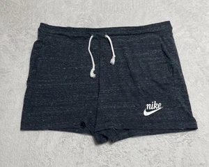 Nike Sportswear Felpa Pantaloncini Donna Taglia Large Grigio Nuovo con etichette Palestra Atletica Pull On - Foto 1 di 11