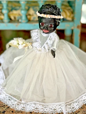 Leo Moss Artist TUTU ~”Mini Moss” Paper Mache Leo's Bride "LeeAnn Moss” - Image 1 of 4