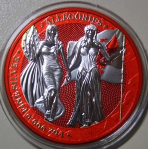 Alemania 2019 5 marcos ""Allegorías de Columbia y Alemania"" F6171 rojo espacial - Imagen 1 de 12