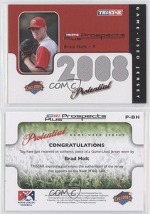 2008 TRISTAR Prospects Plus PROtential Game Used Orange /5 Brad Holt #P-BH