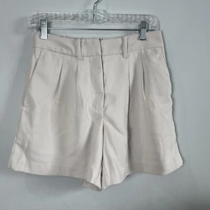 Quince Womens Pleated Crepe Dress Shorts Size 6 Sand Pockets. - Picture 1 of 4
