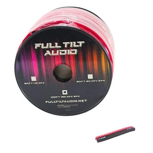 Full Tilt Audio 12GA rot/schwarz 100' OFC sauerstofffreies Kupfer Lautsprecherkabel Posten - Bild 1 von 2