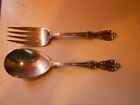 Large Spoon And Fork 9" Long Silver Plate By Rogers