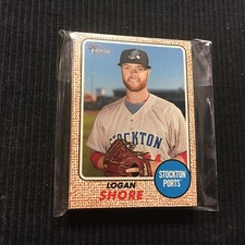 (10) 2017 TOPPS HERITAGE MINORS #34 LOGAN SHORE LOT  STOCKTON PORTS
