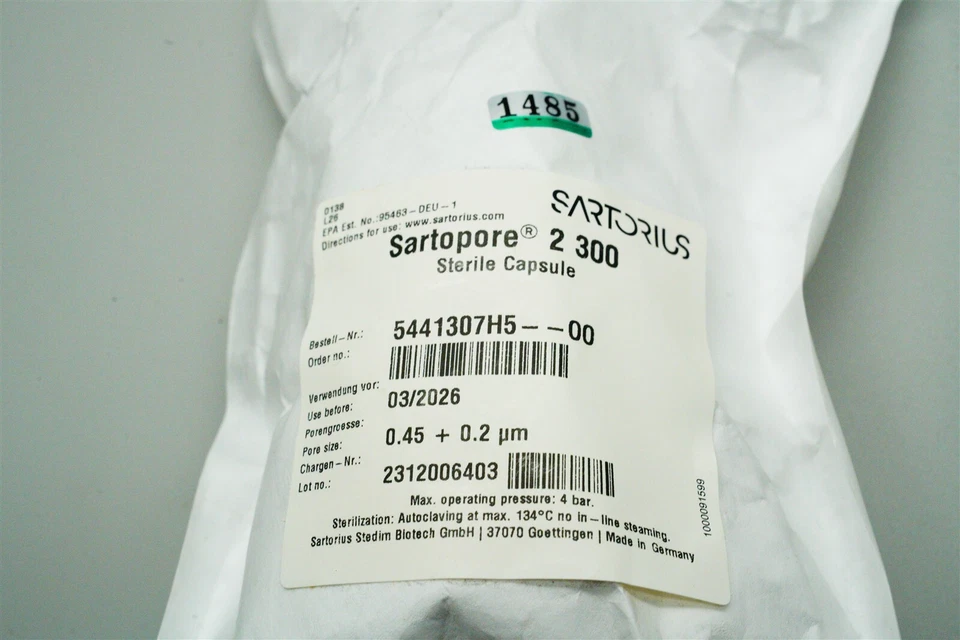 Sartorius 5441307H5--00 Sartopore 2 300 капсула, размер пор 0,45 мкм | 0,2 мкм - Изображение 1 из 1