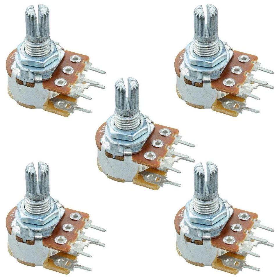 5 X 10k Linear 16mm Potentiometer Pot W/switch