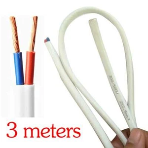 4 square White Electrical Wire: 2 Core fit for: 250V 5500W long 2 meters - Picture 1 of 6