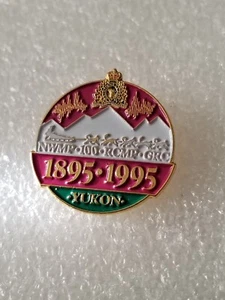 RCMP - ROYAL CANADIAN MOUNTED POLICE - 100 YEARS 1895 - 1995 YUKON PIN. - Picture 1 of 3