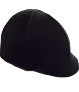 Horse Helmet Cover Deluxe Black Velvet AUSTRALIAN MADE - Picture 1 of 1