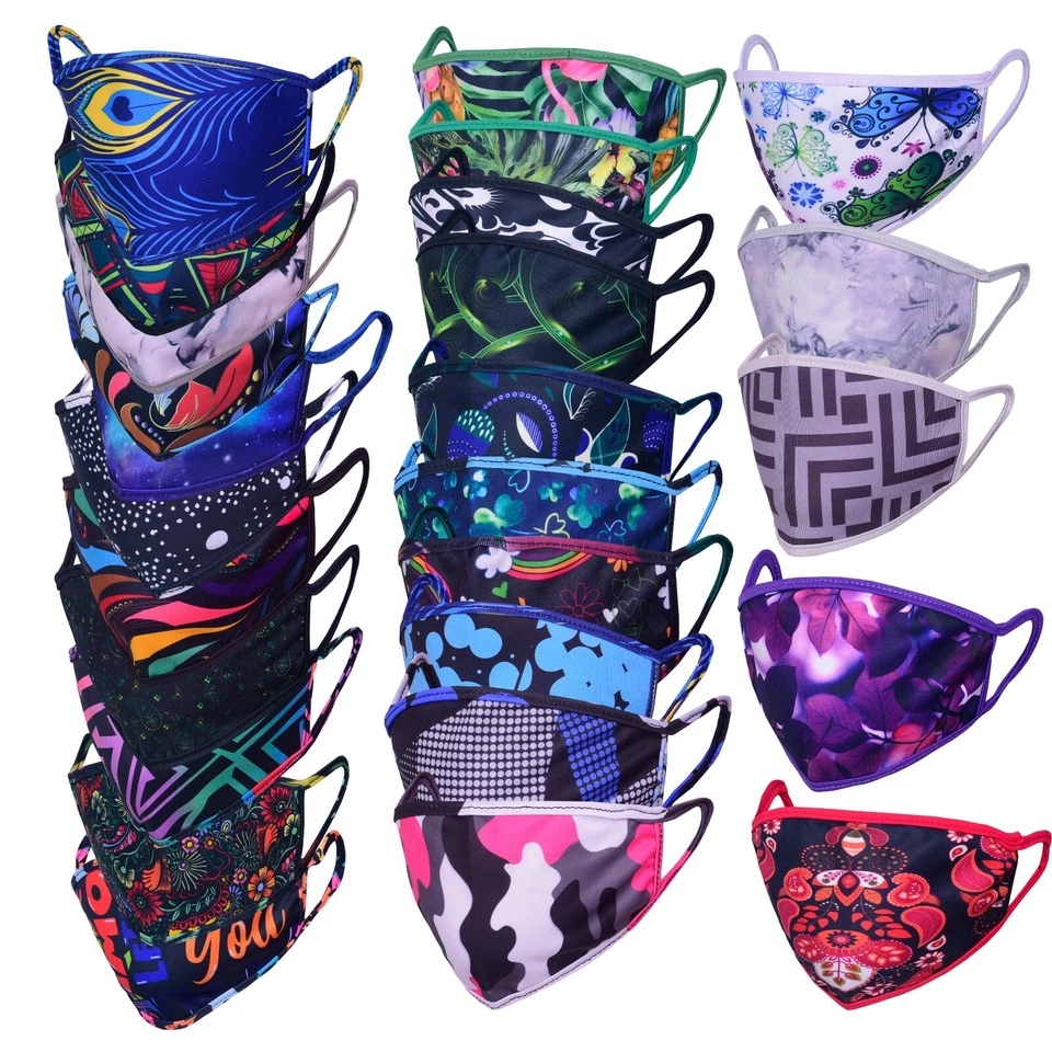 Maschera Lavabili Stampato Riutilizzabile Bocca Traspirante Protezione Lycra - Immagine 1 di 1