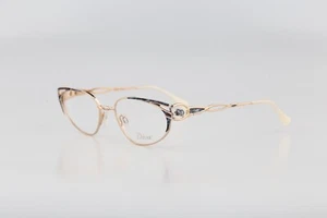 Diva 5062 70, Vintage 90s gold and blue victorian cat eye glasses frames NOS - Picture 1 of 10