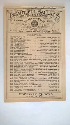 Kiss Me Again 1920 年古董女性合唱团 SSAA 乐谱 Victor Herbert 歌曲 — 第 1/4 张图片