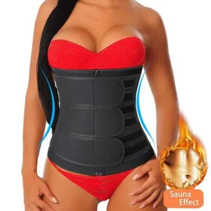 Women's Waist Trainer Body Shaper Slimmer Sweat Belt Tummy Control Shapewear Gym - Picture 1 of 19