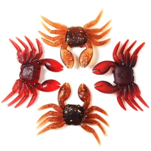 Señuelo de pesca suave cangrejo 4 piezas silicona artificial cebo falso realista 12,5 cm/8 g - Imagen 1 de 15