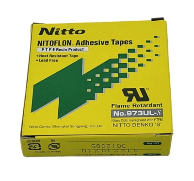 Cinta de tela de vidrio saturado fluoroplástico Nitto NITOFLON No.973UL-S 0.13X10X10 Foto 1 de 4