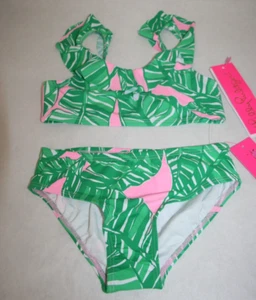 Lilly Pulitzer Youth Mini Kasme Bikini Swim Pink Let's Go Bananas 2PC Set 4 NEW - Picture 1 of 5