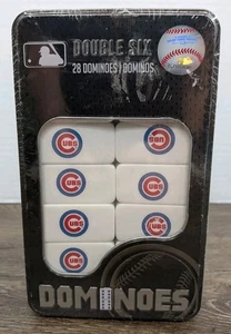 MLB Chicago Cubs Double 6's Sixes Dominoes Game 28 Pieces Baseball NEW - Picture 1 of 7