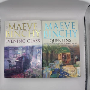 2 X Maeve Binchy Novels Quentins And Evening Glass Hardcover With Dust Jackets - Picture 1 of 6