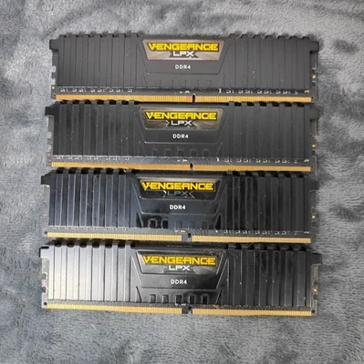(4) Corsair Vengeance LPX 16GB (2 x 8GB) DDR4 RAM Kit CMK16GX4M2B3200C16 - Image 1 of 4