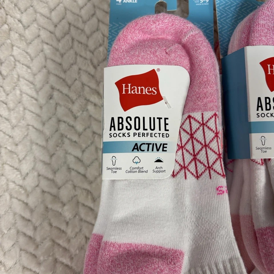Calcetines Hanes Absolute Perfeccionados Tobillo Activo 8 Pares Para Mujer Talla 5-9 Foto 1 de 4