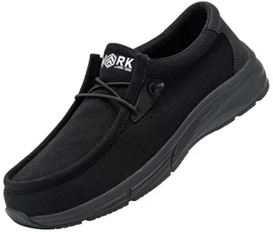 Men Slip-On Work Shoes - Non-Slip, Food Service Loafers - Chef Sneakers - Sli... - Picture 1 of 8