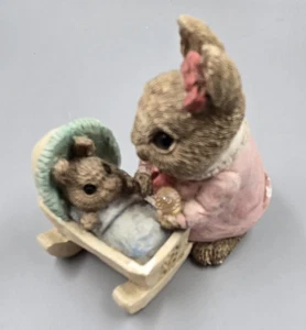 ** Vintage United Design Corp. USA Hase und Baby Hase Critters Aufkleber & markiert ** - Bild 1 von 6