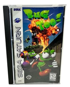 1996 Bug Too Sega Saturn COMPLETE with Manual and Registration WORKS