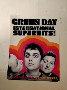 GREEN DAY 2001 international superhits promo poster.  EX con - Picture 1 of 1