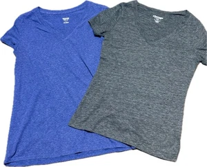 Juego de 2 camisetas con cuello en V: Old Navy Heathered Black, Mossimo Heathered Blue - S - Imagen 1 de 16