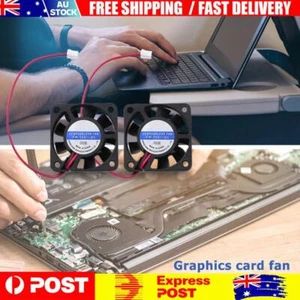 2 Pcs DC 12V Brushless Fan 4010 Cooler Fan 4CM 2 Pin Chassis Graphics Card Fan - Picture 1 of 8