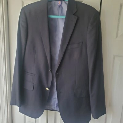 Blazer formal The Saville Row & Company para hombre azul oscuro de un solo pecho 38R Foto 1 de 4