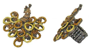 Paon Extensible Anneau S'Adapte à Tous Bonne Qualité Ancien Or Bronze Cz Neuf - Photo 1 sur 2
