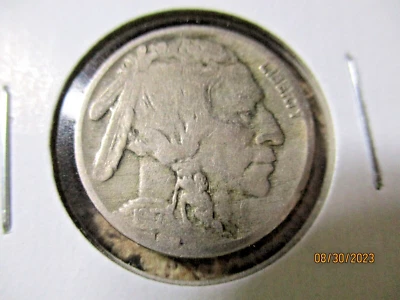 1917 年 BUFFALO NICKEL 罕见 2 FEATHER VG/FINE HH6 — 第 1/3 张图片