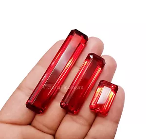 Ciondolo Pietra Gemma Sciusa 130 Ct 3 PZ Forma Topazio Rosso Colore Rosso - Foto 1 di 7