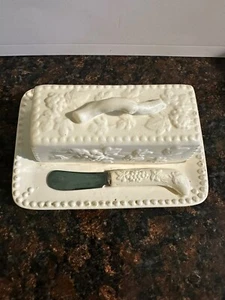Piatto/RIPOSO COLTELLI ceramica ricoperto tradizionale Americana by Arnart motivo uva - Foto 1 di 4