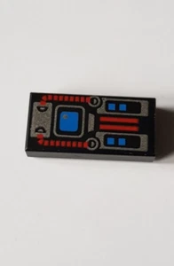 Lego Fliese | Kachel | 3069 | 1x2 | Armatur? | schwarz - Bild 1 von 1