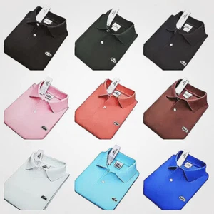 Men's Classic T-Shirts Lacoste Sleeve Regular Po.. Short Mesh Shirt Solid S-4XL - Picture 1 of 41