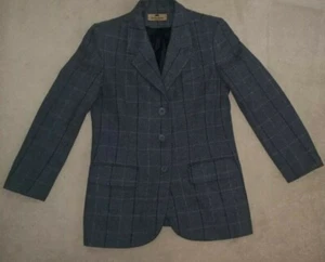 Henry White Ireland Pure Lambswool Checked Jacket UK 8 - Picture 1 of 8