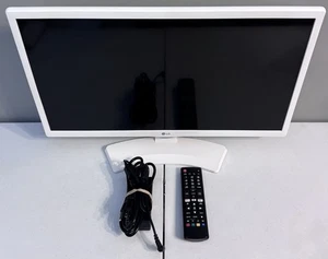 Used LG 24LJ4840 White 24" SMART LED TV Television w/ Remote & Power Cord 720p - Picture 1 of 12