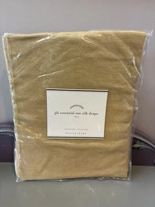 Pottery Barn Foundations New Essential Raw Silk Drape Curtain 40x84 Tan - Picture 1 of 3