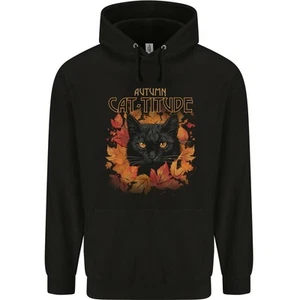 Autumn Catitude Cat Childrens Kids Hoodie - Picture 1 of 3