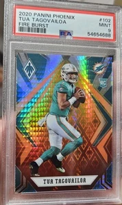 TUA TAGOVAILOA 2020 PHOENIX FIRE BURST REFRACTOR ROOKIE #102 ~ DOLPHINS PSA 9 🔥 - Picture 1 of 1
