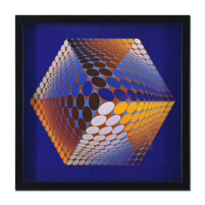 Arte emoldurada Victor Vasarely (1908-1997), "Tupa-3 (1972)" - Imagem 1 de 2