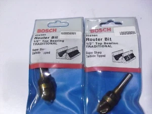 TWO !! Bosch Carbide Tipped Traditional Top Bearing Router Bits # 85690M - Picture 1 of 4