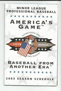 2003 River City Rascals [Missouri] Frontier Ind. League Pocket Schedule REDUCED! - Picture 1 of 1